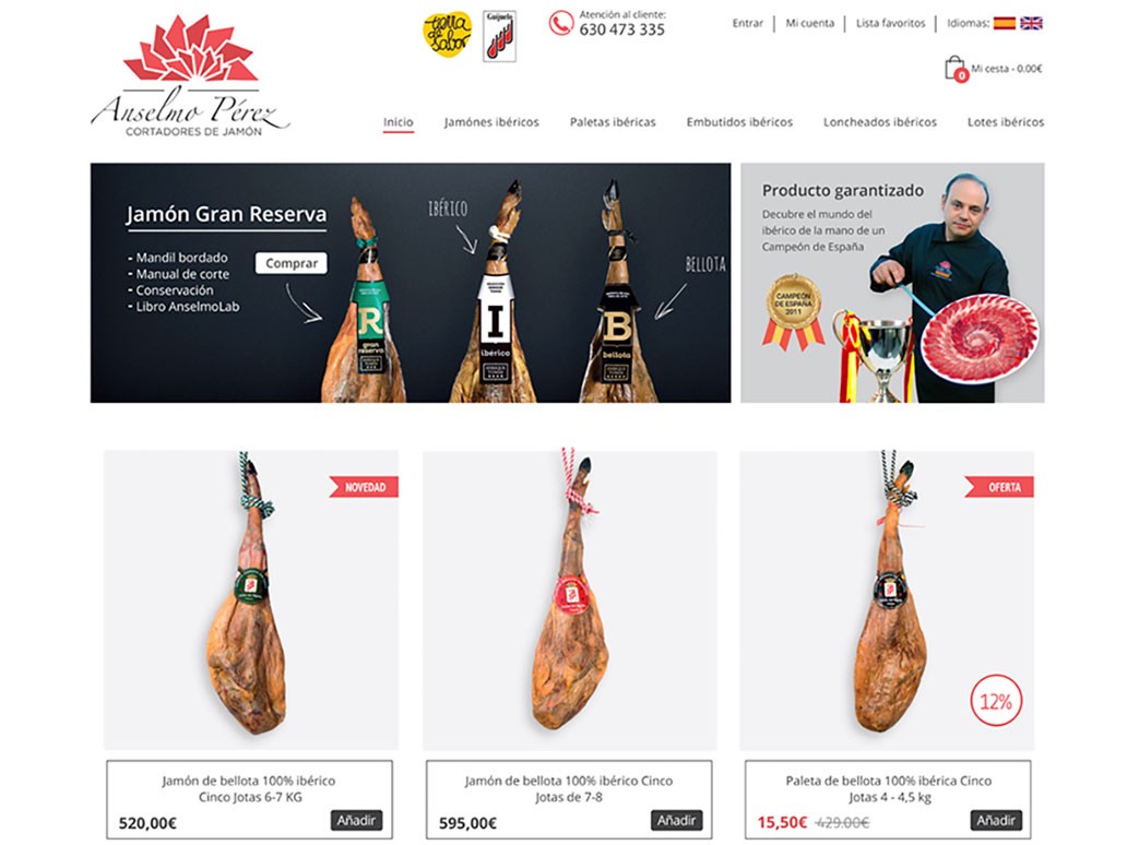 Anselmo Perez Ibéricos exclusivos en su tienda online