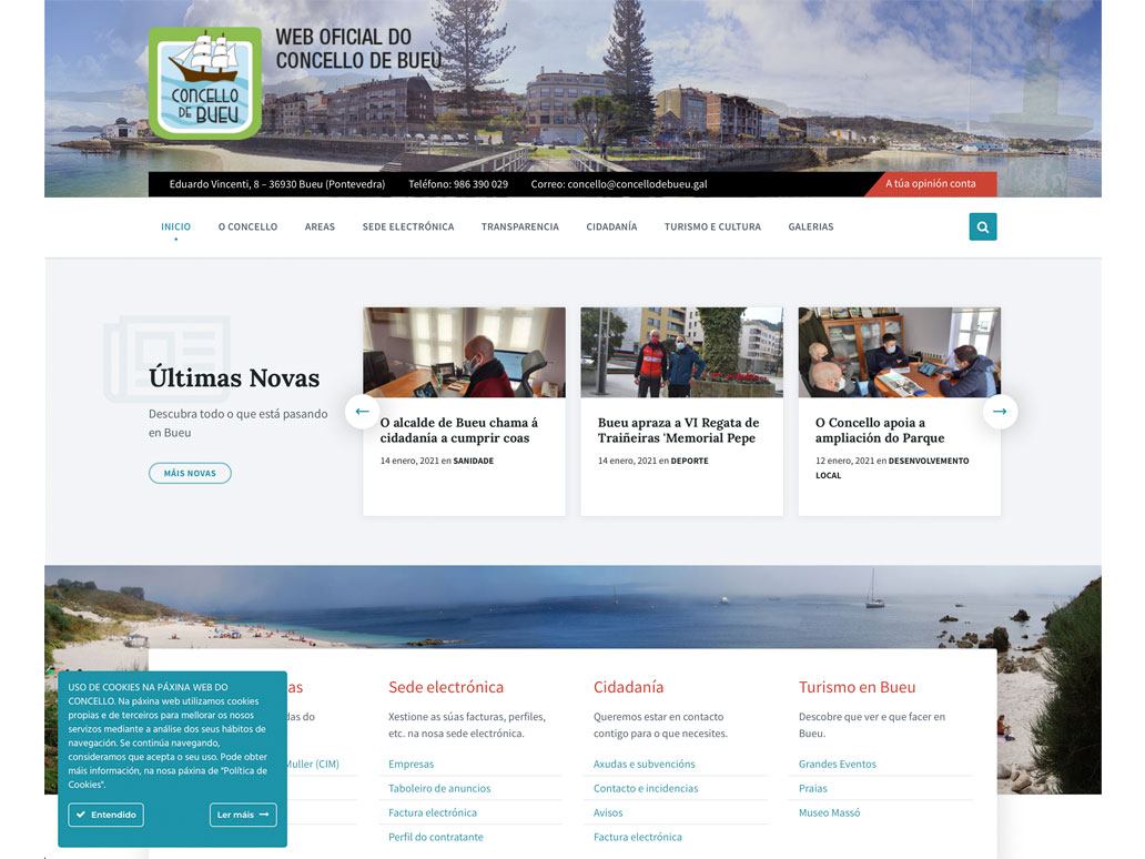 Diseño del portal web para el Concello de Bueu Pontevedra