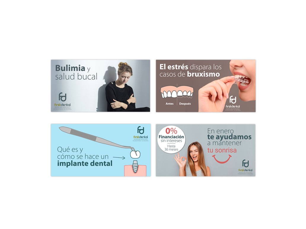 Banners para publicar en Facebook clínica dental en Majadahonda y el Escorial en Madrid