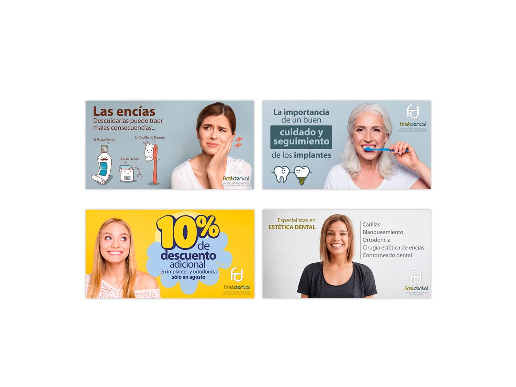 Banners para publicitar clínica dental en Facebook