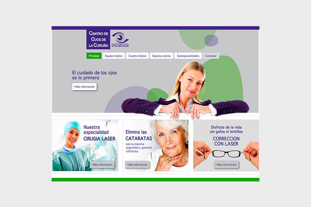 Diseño web Centro de Ojos de la Coruña Galicia