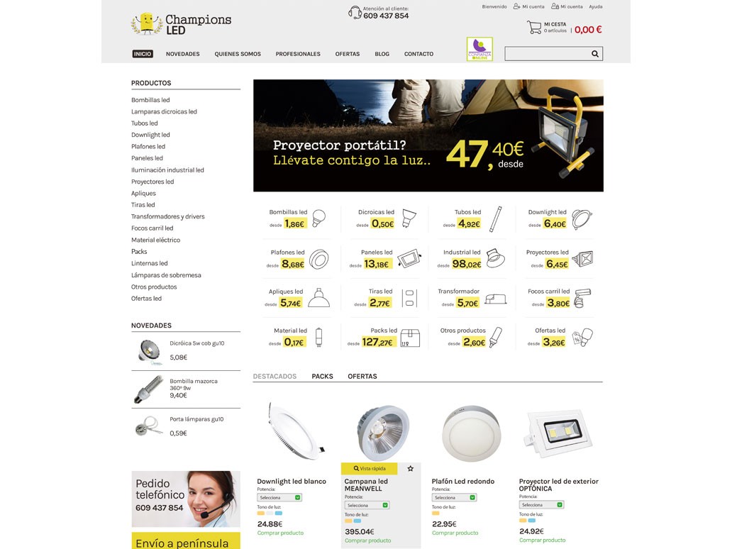 ChampionsLED tienda online bombillas led Prerstashop Orense