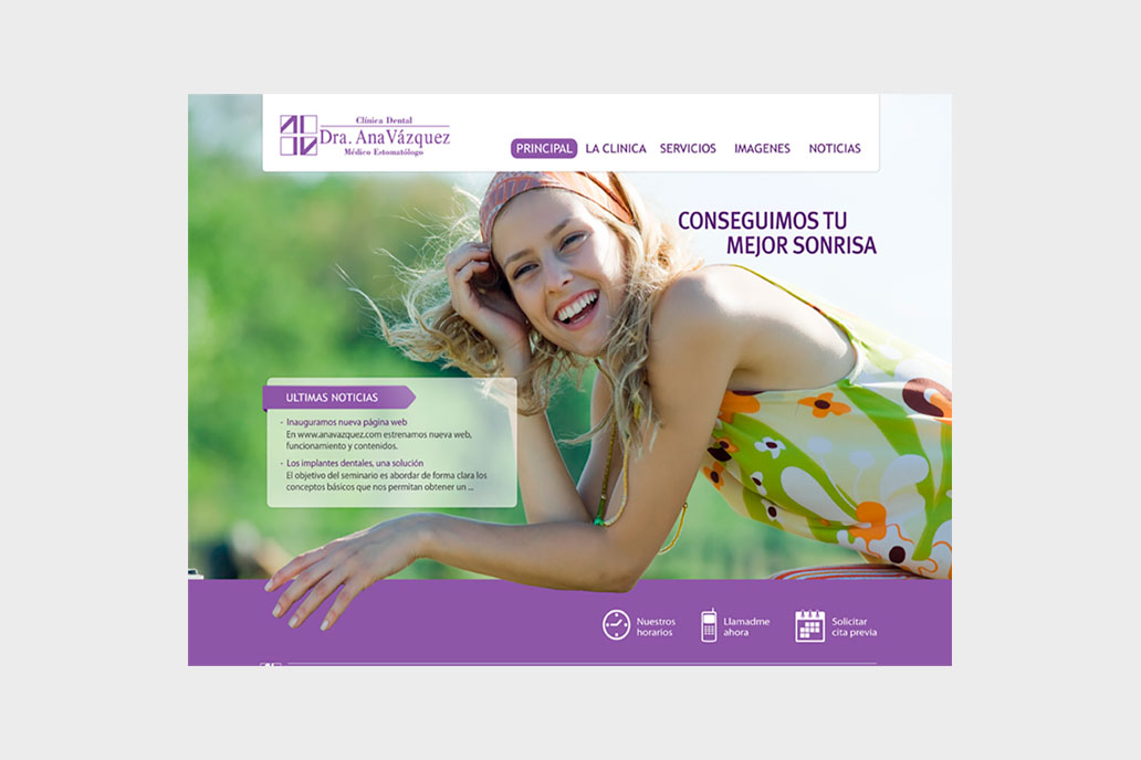 Diseño página web Clínica Dental Ana Vázquez A Coruña