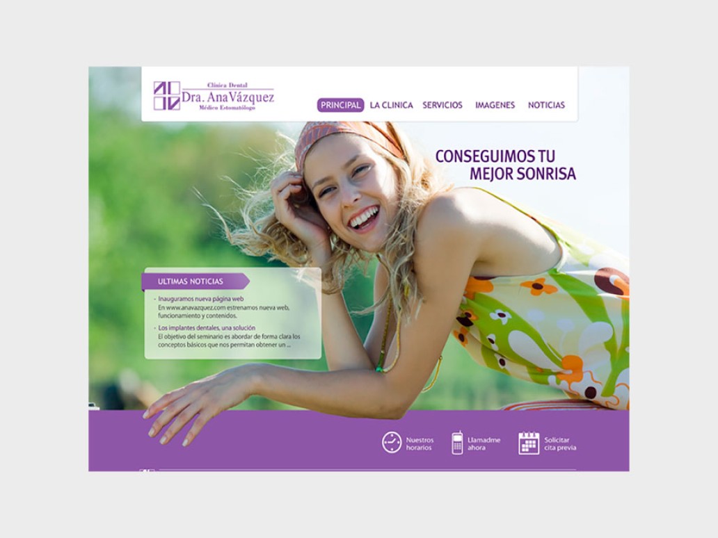 Diseño página web Clínica Dental Ana Vázquez A Coruña