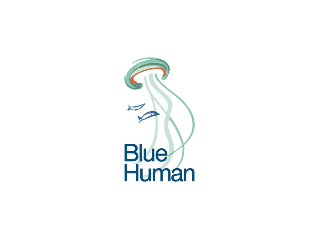 Diseño de logotipo Blue Human biotecnología azul