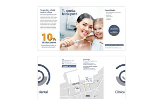 diseño folleto Clínica Dental Rodríguez Sánchez
