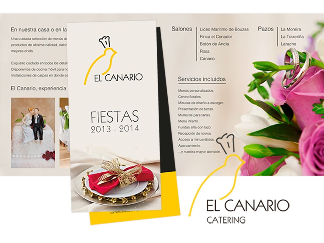 Folleto para bodas el canario Pontevedra