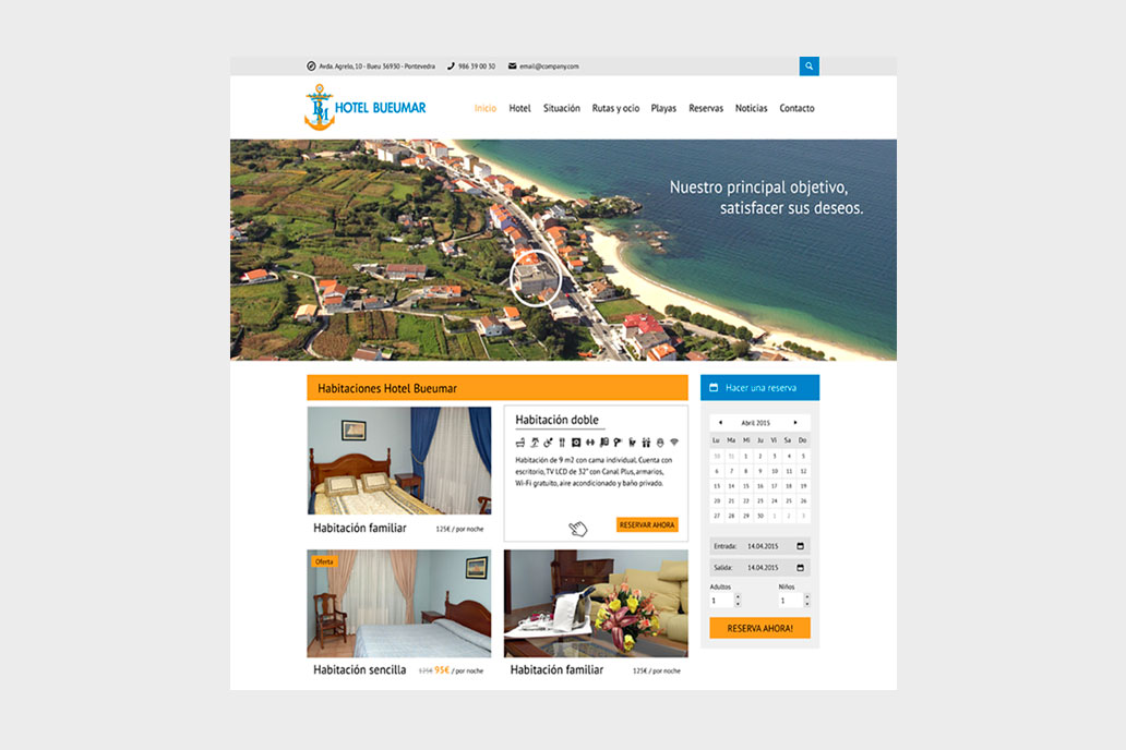 Diseño página web Hotel Bueumar Bueu Pontevedra