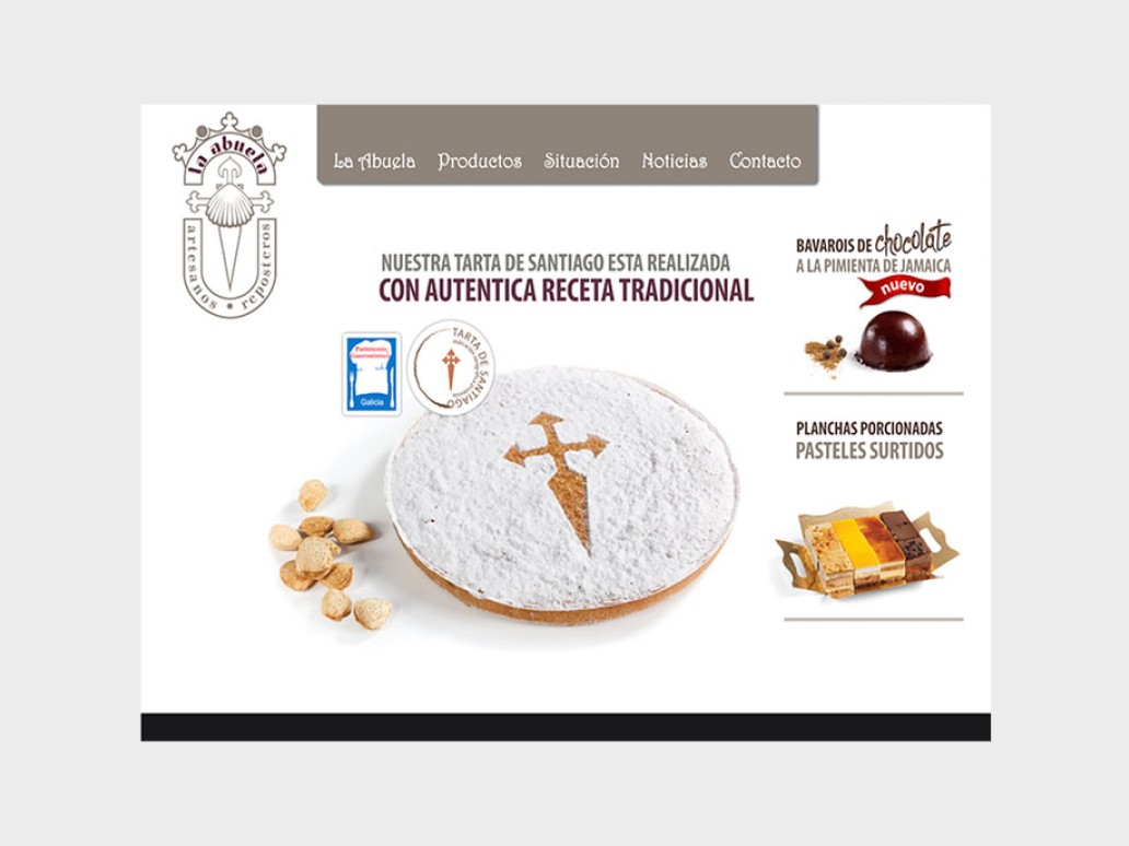 Propuesta gráfica web La Abuela artesanos reposteros A Coruña