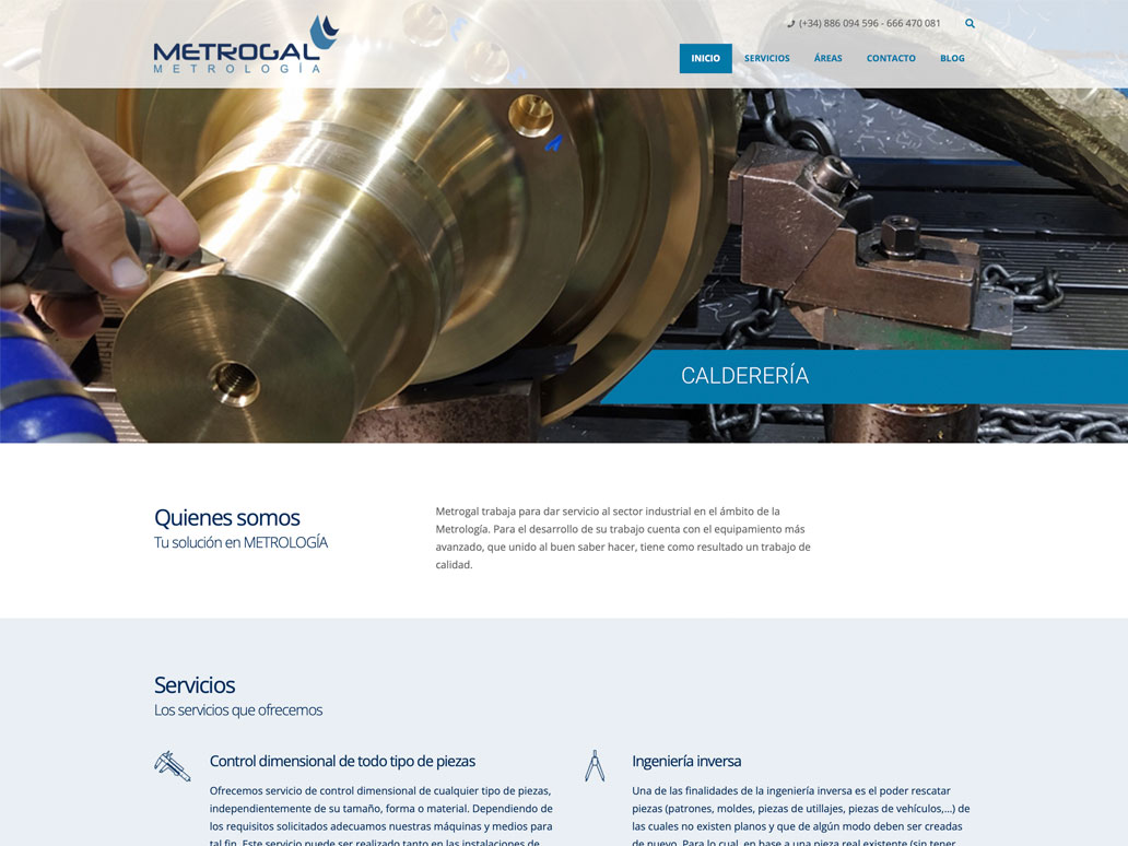 Diseño web Metrogal metrología