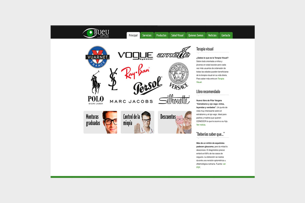 Diseño web para óptica en Bueu Pontevedra