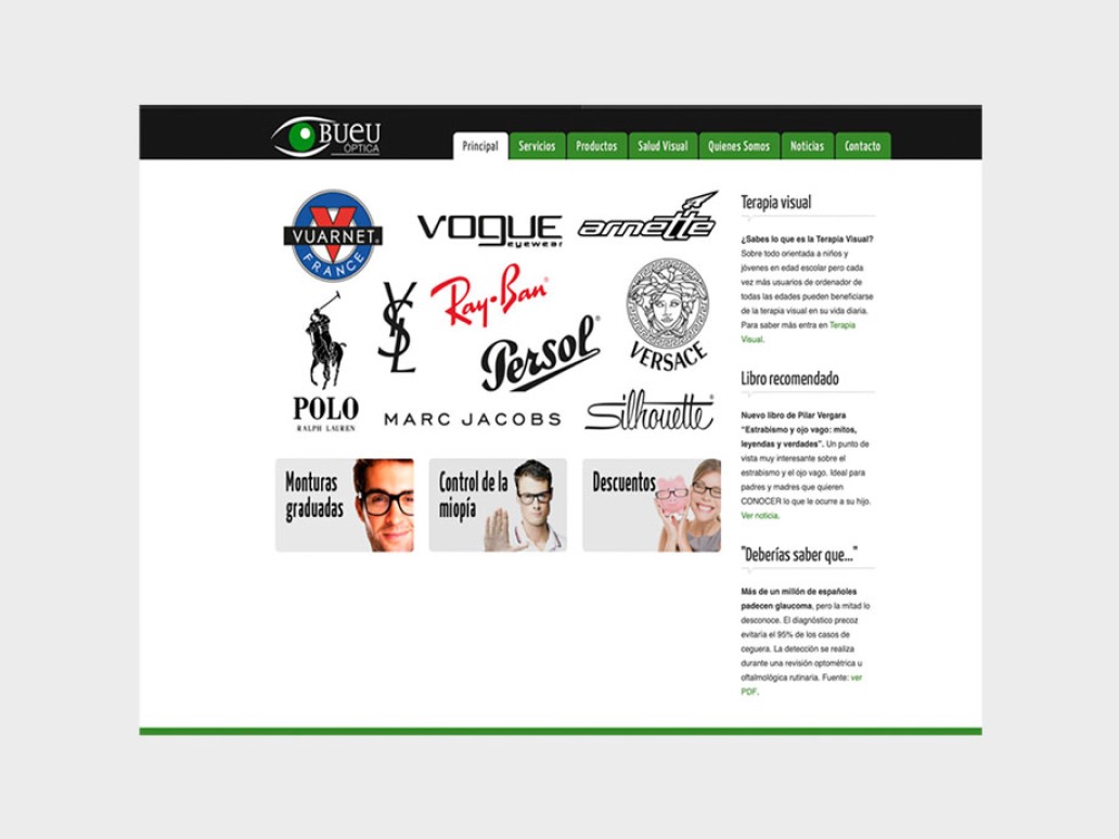 Diseño web para óptica en Bueu Pontevedra