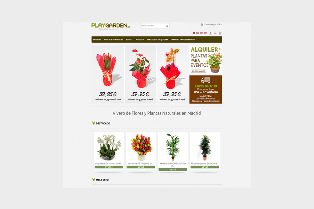 Playgarden tienda online plantas y flores naturales Madrid