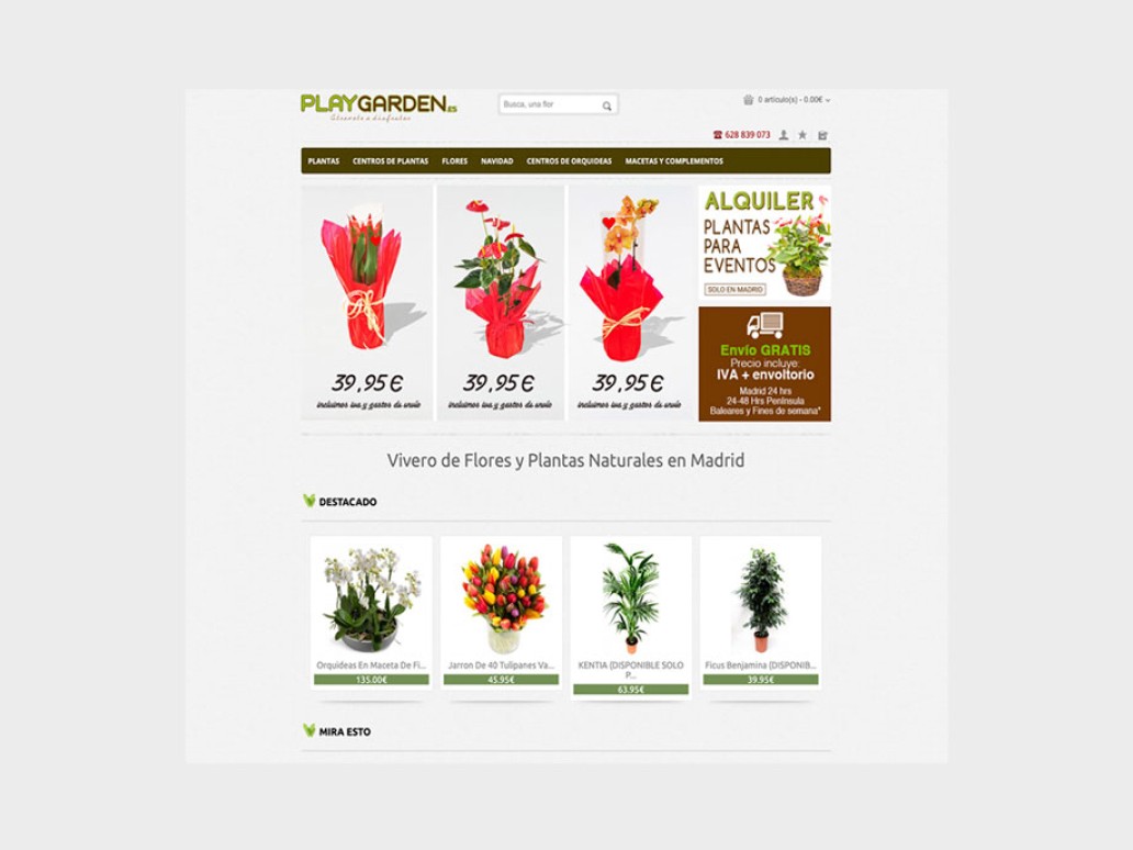 Playgarden tienda online plantas y flores naturales Madrid