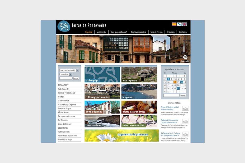Propuesta web Terras de Pontevedra