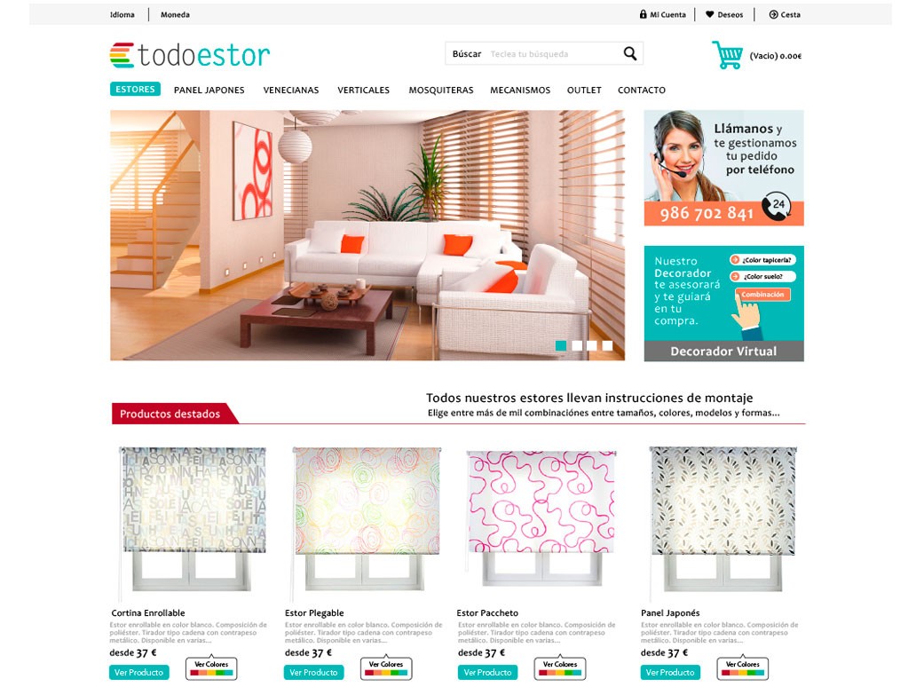 Diseño de tiendas online todoestor para estores