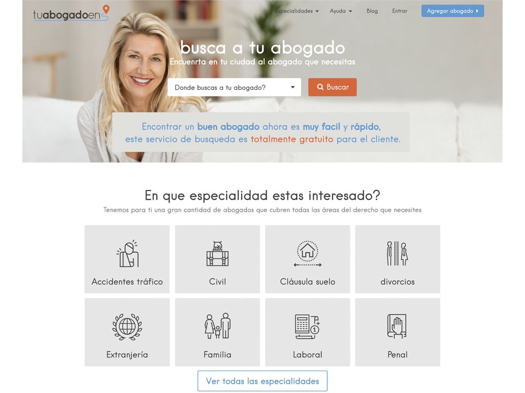 Diseño portal abogados tuabogadoen A Coruña