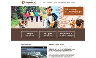 Diseño web discapacitados UniqueTOURS camino de Santiago Portugal