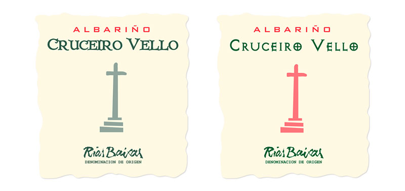 Diseño gráfico para etiqueta Bodega Cruceiro Vello