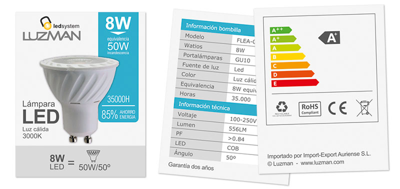 Packaging para Led System Luzman