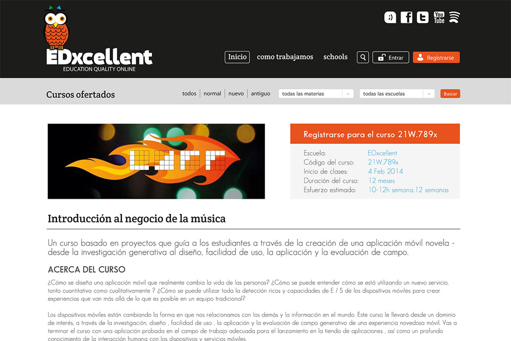 Diseño web EDxcellent WordPress