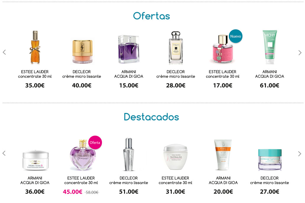 tienda online Perfumes cosmética