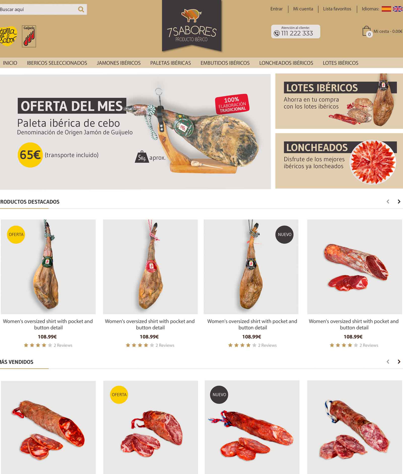 7 SABORES Tienda online venta productos ibéricos Salamanca