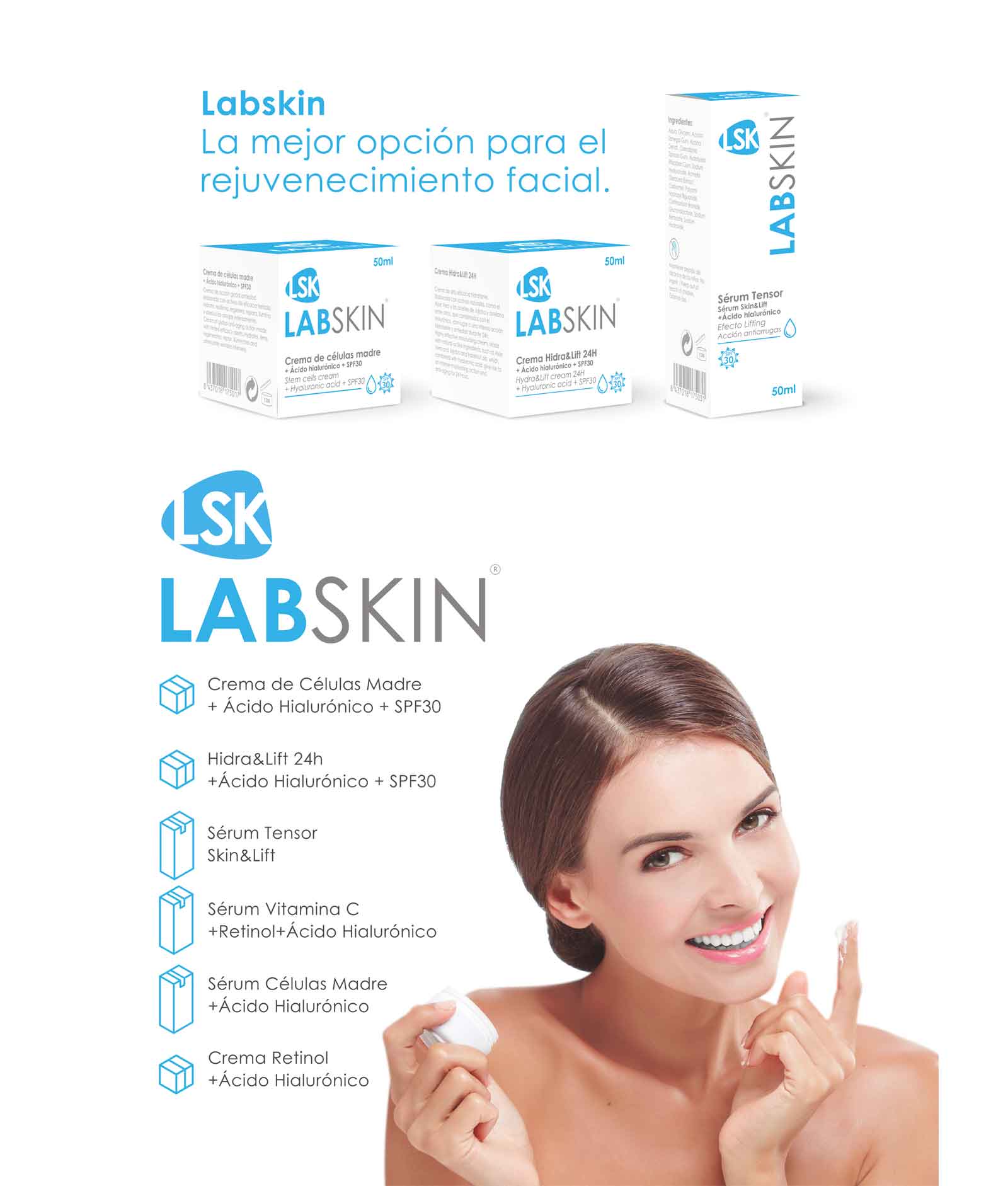 Diseño de Packaging display para cremas faciales Labskin