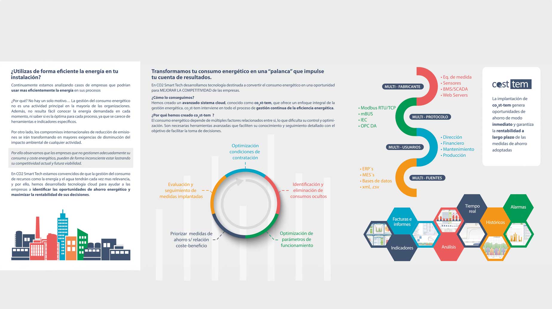 CO2 smartTech diseño de tríptico en Bueu Pontevedra