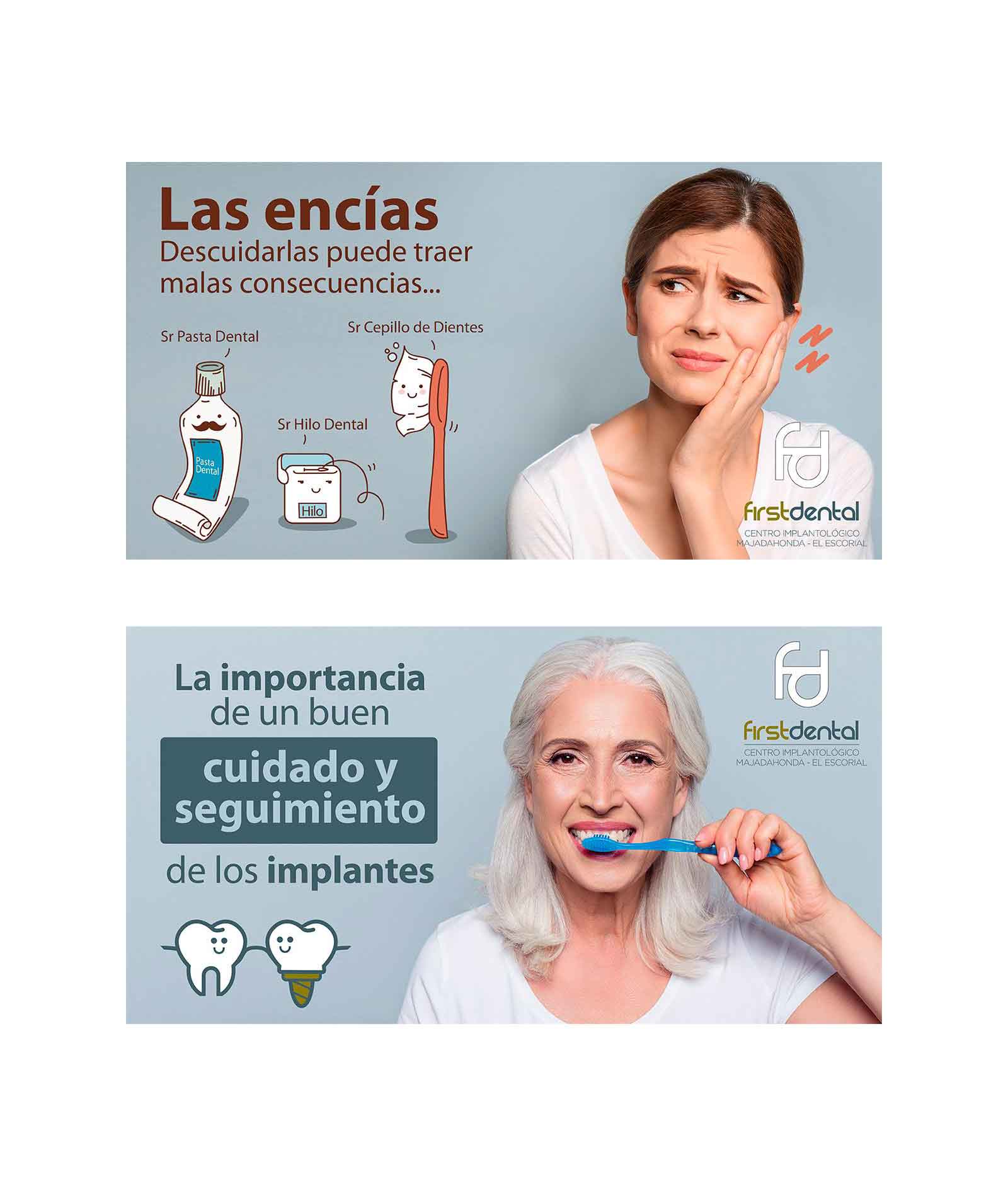 Banners para publicitar clínica dental en Facebook